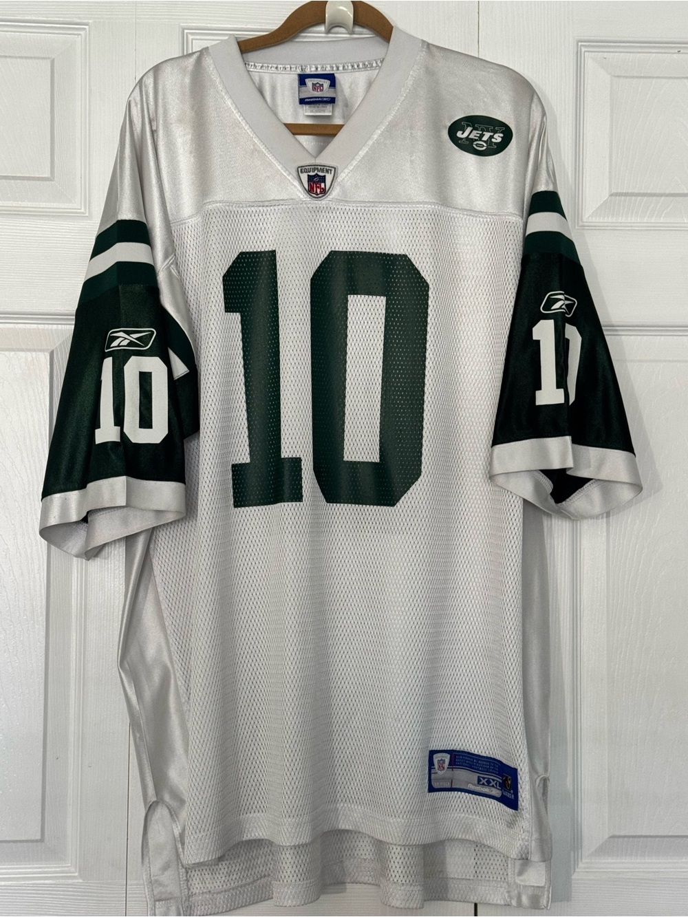 Reebok New York Jets #10 Pennington White & Green Football Jersey